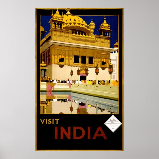 Bezoek India 1929 Reis Poster (Voorkant)