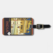  bezoek India Bagagelabel (Voorkant horizontaal)