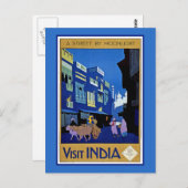 Bezoek India Briefkaart (Voorkant / Achterkant)