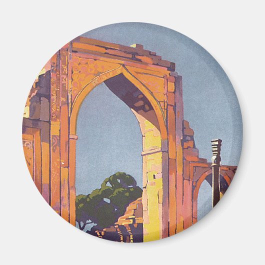 Bezoek India ~ Delhi Magneet (Voorkant)