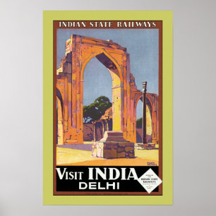 Bezoek India ~ Delhi Poster