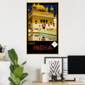  bezoek India Golden Temple Travel Poster (Thuiskantoor)