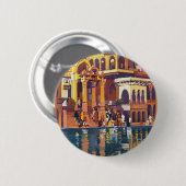 Bezoek India ~ Muttra Ronde Button 5,7 Cm (Voorkant /achterkant)