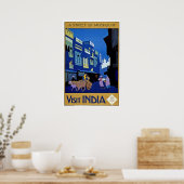 Bezoek India Vintage Travel Poster (Keuken)