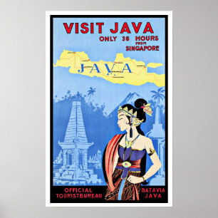 Bezoek Java Indonesia uit Singapore  Poster