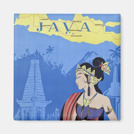 Bezoek Java Magneet (Voorkant)