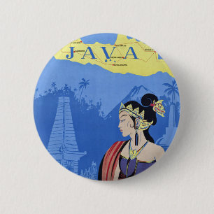 Bezoek Java Ronde Button 5,7 Cm