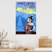  bezoek Java Travel Poster (Keuken)