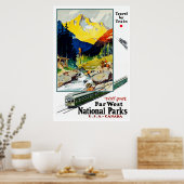 Bezoek je verafgelegen nationale parken in het wes poster (Keuken)