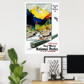 Bezoek je verafgelegen nationale parken in het wes poster (Thuiskantoor)