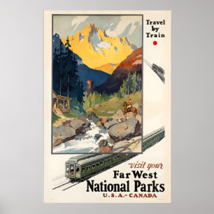 Bezoek je verre westerse nationale parken VS Canad Poster