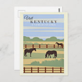 Bezoek Kentucky reisposter, Briefkaart (Voorkant / Achterkant)