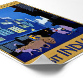 bezoek Klassiek Poster voor reizen India (Hoek)