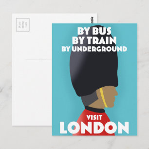 Bezoek Londen Kunstprint. Briefkaart