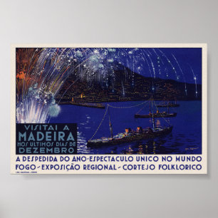 Bezoek Madeira Portugal Vintage Poster 1939