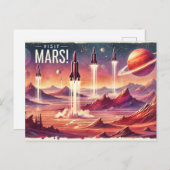 Bezoek Mars! Briefkaart (Voorkant / Achterkant)