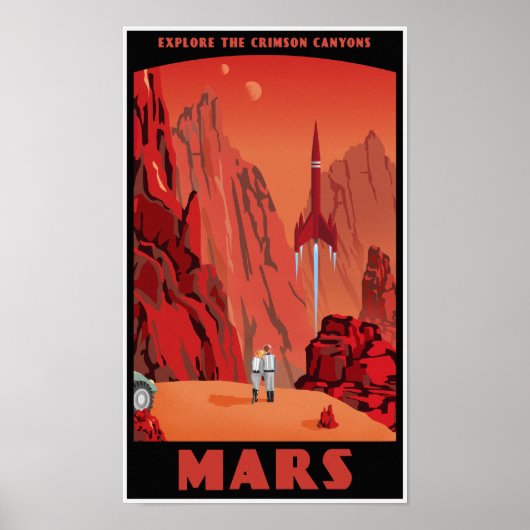 Bezoek Mars Poster (Voorkant)