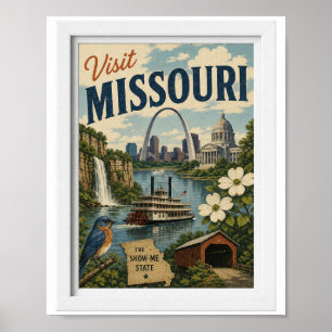 Bezoek Missouri Reis Vintage Poster