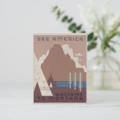 Bezoek Montana America Briefkaart (Staand voorkant)