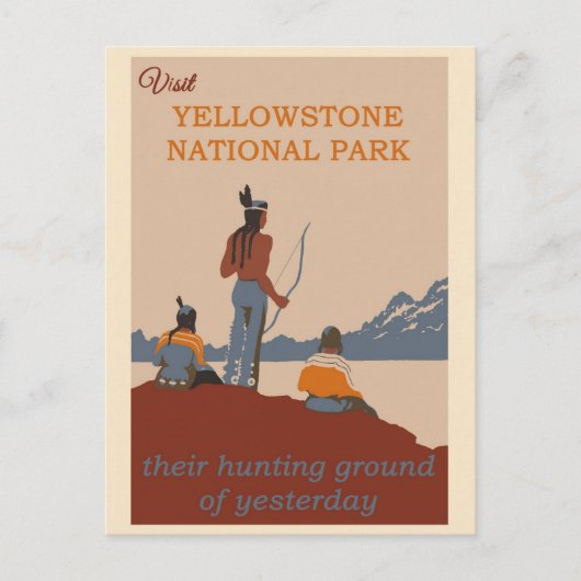  bezoek Nationaal Park Yellowstone Briefkaart (Voorkant)