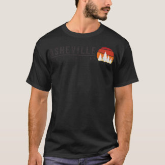 Bezoek NC Mountain Cities Asheville NC Camping T-shirt