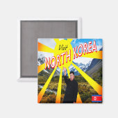 Bezoek Noord-Korea Magneet (Voorkant / Achterkant)