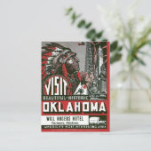 Bezoek Oklahoma OK USA  Briefkaart (Staand voorkant)