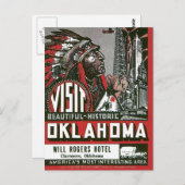 Bezoek Oklahoma OK USA  Briefkaart (Voorkant / Achterkant)