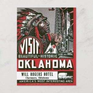 Bezoek Oklahoma OK USA  Briefkaart
