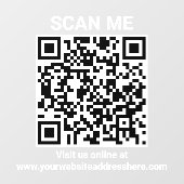 Bezoek Ons Online QR Code Zakelijk Raamsticker (Vel)