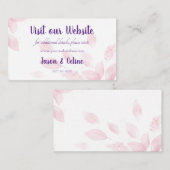 Bezoek onze trouwkaart op website plaatskaartje (Voorkant / Achterkant)