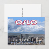 Bezoek... Oslo, Noorwegen - briefkaart (Voorkant / Achterkant)