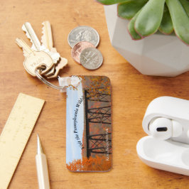 Bezoek PA Wilds Picturesque Souvenir Kinzua Bridge Sleutelhanger