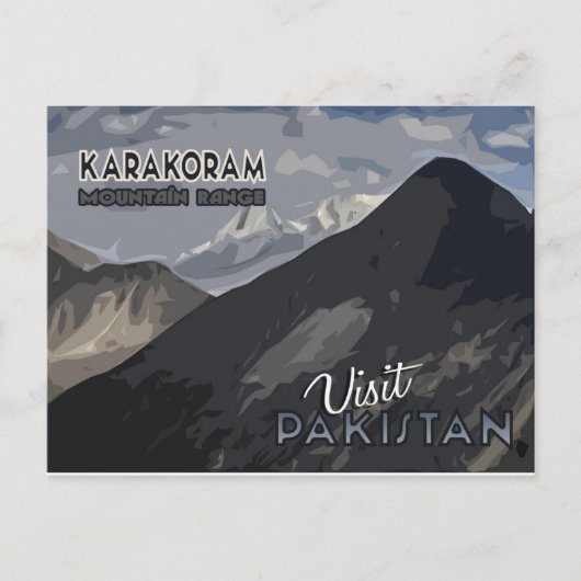 Bezoek Pakistan briefkaart (Voorkant)
