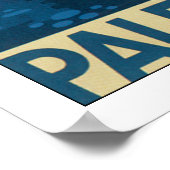 Bezoek Palestina met witte grens Poster (Hoek)