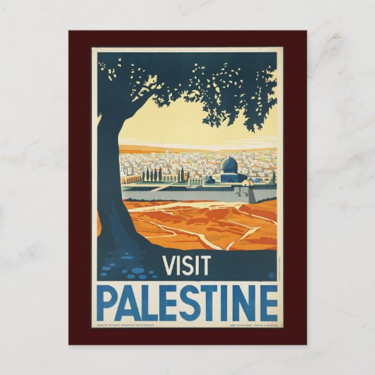 Bezoek Palestine Briefkaart (Voorkant)