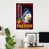 "Bezoek Palestine"-Poster voor het reizen van Vint Poster (Thuiskantoor)