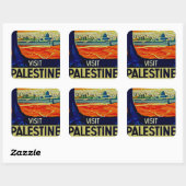 Bezoek Palestine Vierkante Sticker (Vel)