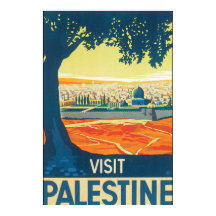 Bezoek Palestine Vintage Travel Poster