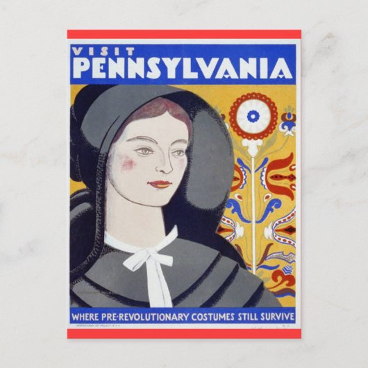 Bezoek Pennsylvania Briefkaart (Voorkant)