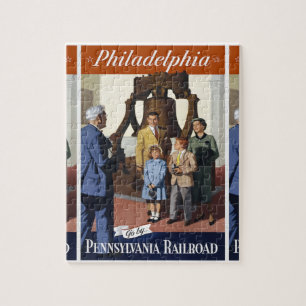 Bezoek Philadelphia op de Pennsylvania Railroad Legpuzzel