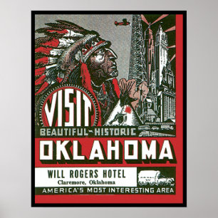 Bezoek prachtige historische Oklahoma Poster