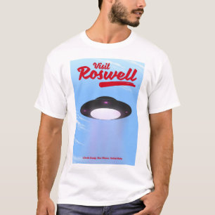 Bezoek Roswell UFO vintage poster Color T-shirt