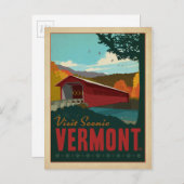 Bezoek Schilderachtig Vermont Briefkaart (Voorkant / Achterkant)