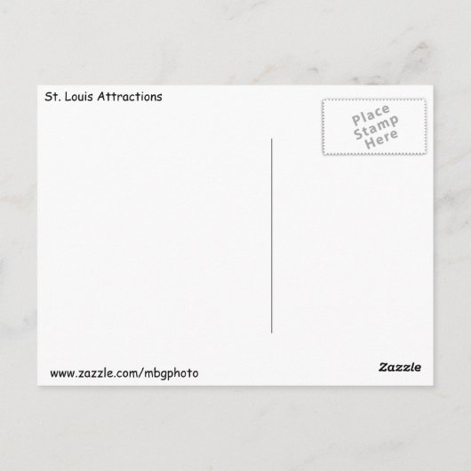 Bezoek St. Louis. Briefkaart (Achterkant)