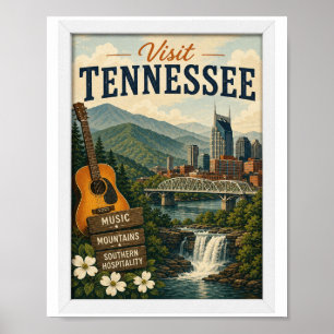 Bezoek Tennessee Reizen Vintage Poster