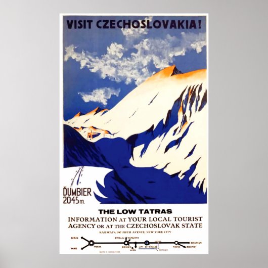 Bezoek Tsjecho-Slowakije Poster (Voorkant)