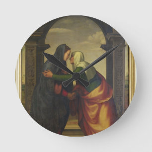 Bezoek van Elizabeth aan de Maagd Mary Ronde Klok