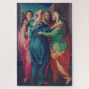 Bezoek van Maagd door Pontormo Legpuzzel
