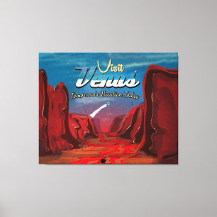 Bezoek Venus Vintage Poster Canvas Afdruk